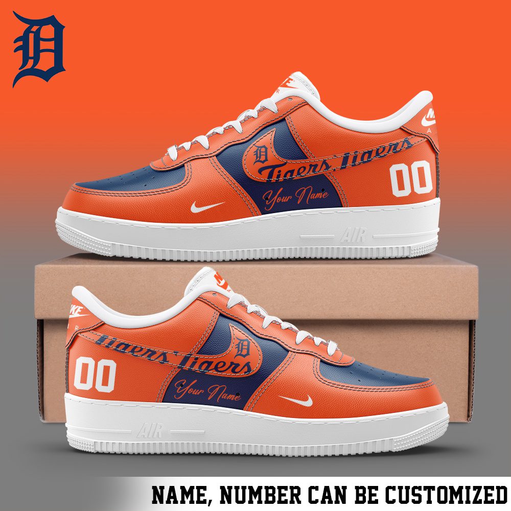 Detroit Tigers MLB Personalized Nike Air Force 1 Low Custom Name - Trendy Shoes For Men Women