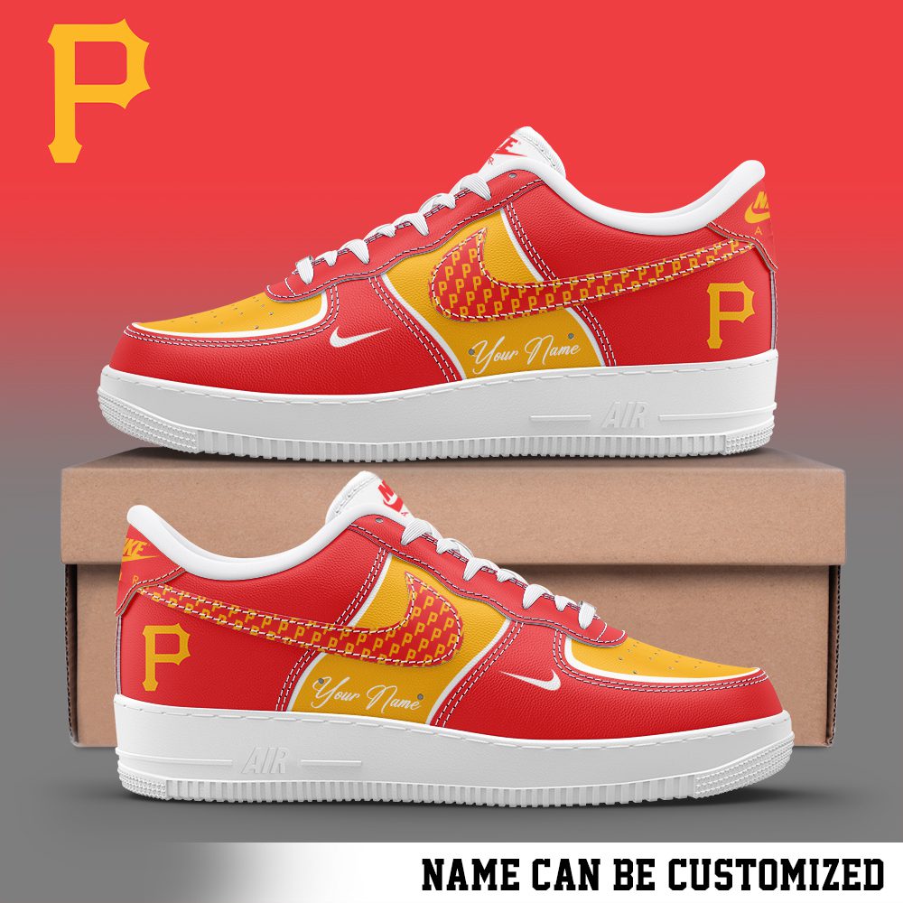 Pittsburgh Pirates Air Force 1 Low MLB Custom Name Sneakers For Women Men