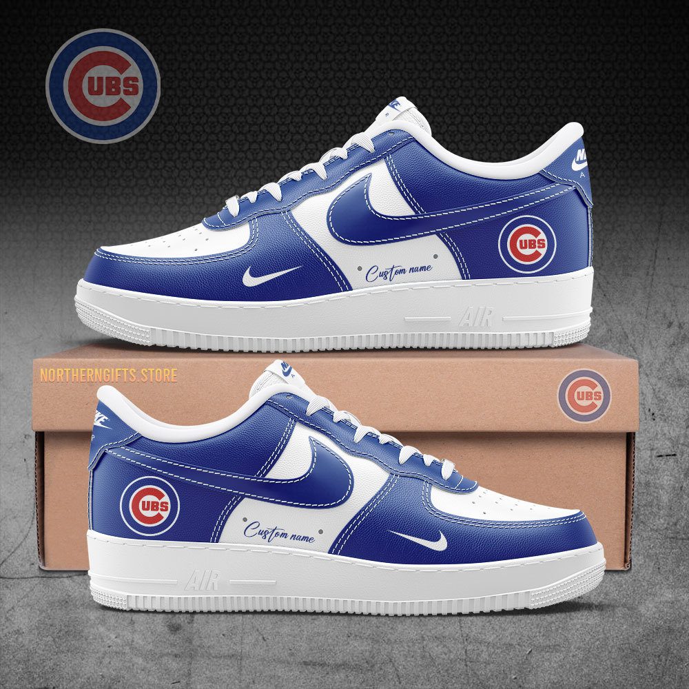 Chicago Cubs MLB Air Force Sneakers Nike Air Force 1 Low Custom Name - Walking Shoes For Daily Use