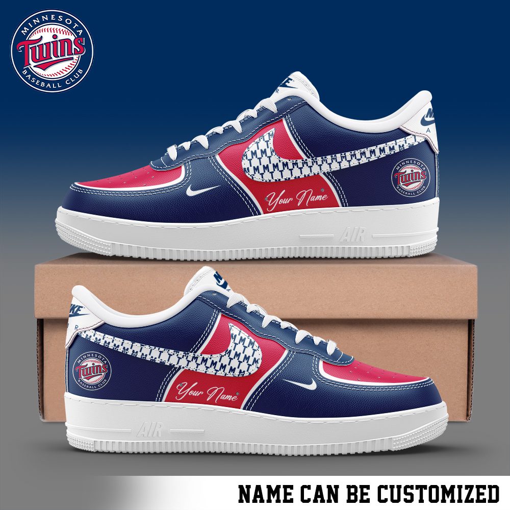 Minnesota Twins Air Force 1 Low MLB Custom Name Sneakers For Women Men
