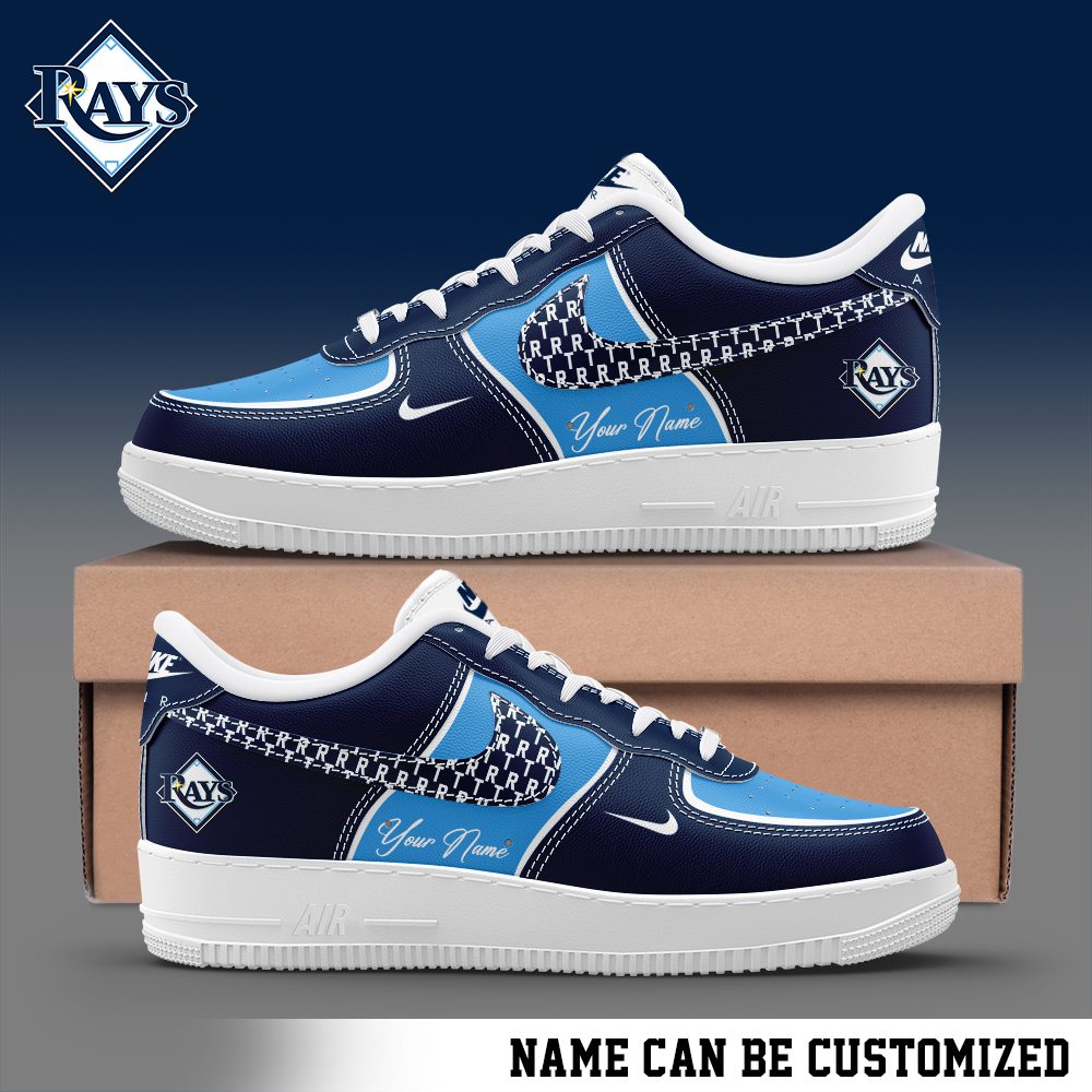 Tampa Bay Rays Air Force 1 Low MLB Custom Name Sneakers For Women Men