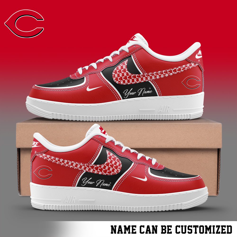 Cincinnati Reds Air Force 1 Low MLB Custom Name Sneakers For Women Men