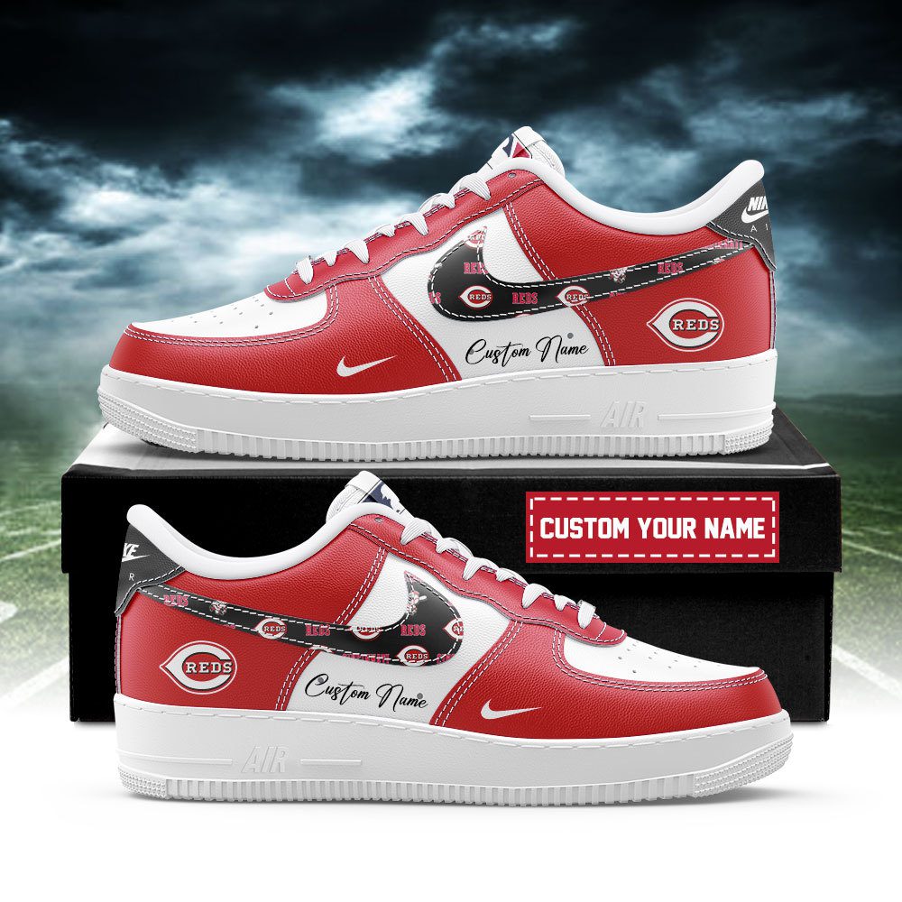 Cincinnati Reds MLB Nike Air Force 1 Low Custom Name - Best Running Shoes 2025 For Fans