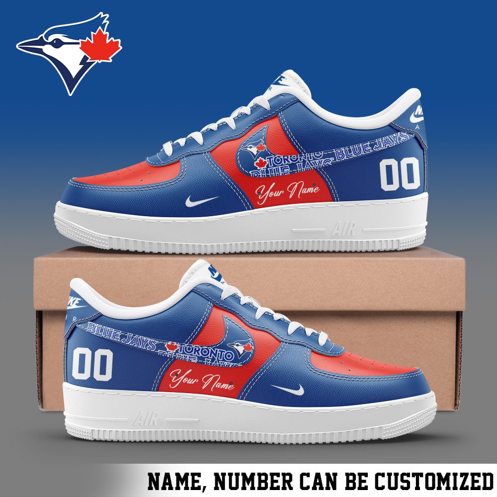Toronto Blue Jays MLB Personalized Nike Air Force 1 Low Custom Name - Trendy Shoes For Men Women