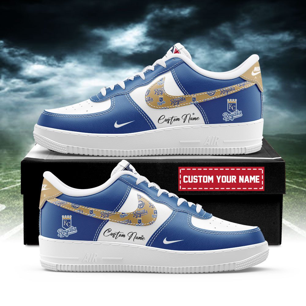 Kansas City Royals MLB Nike Air Force 1 Low Custom Name - Best Running Shoes 2025 For Fans