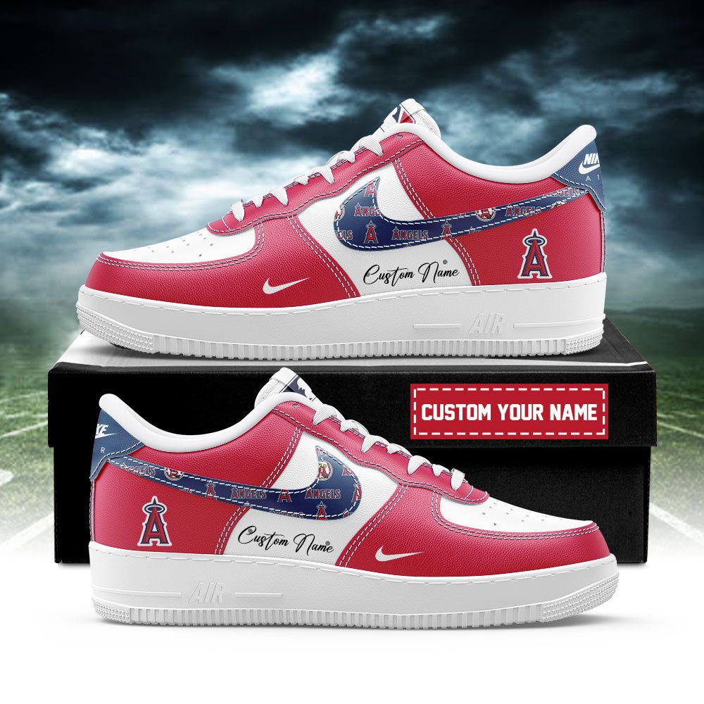 Los Angeles Angels MLB Nike Air Force 1 Low Custom Name - Best Running Shoes 2025 For Fans