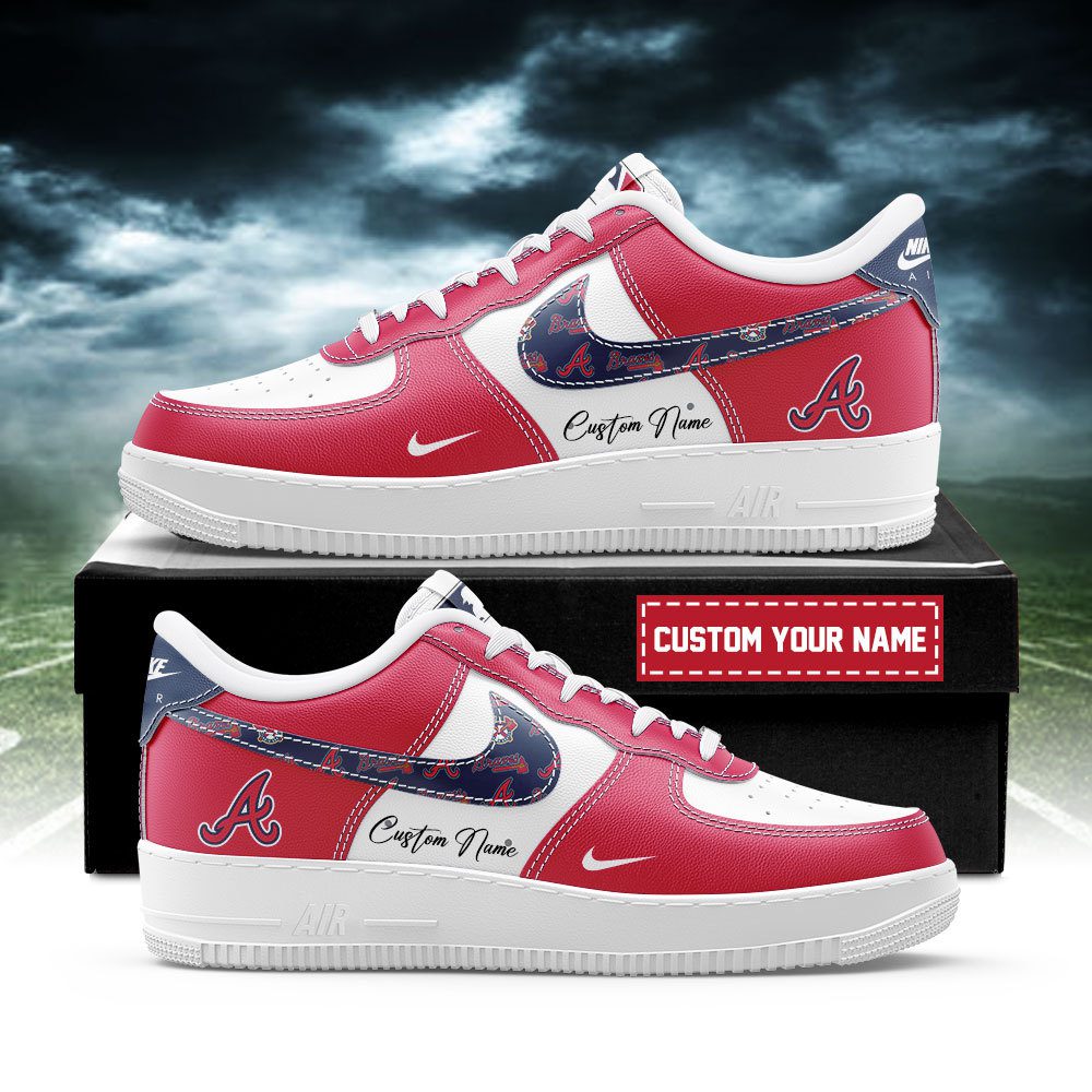 Atlanta Braves MLB Nike Air Force 1 Low Custom Name - Best Running Shoes 2025 For Fans