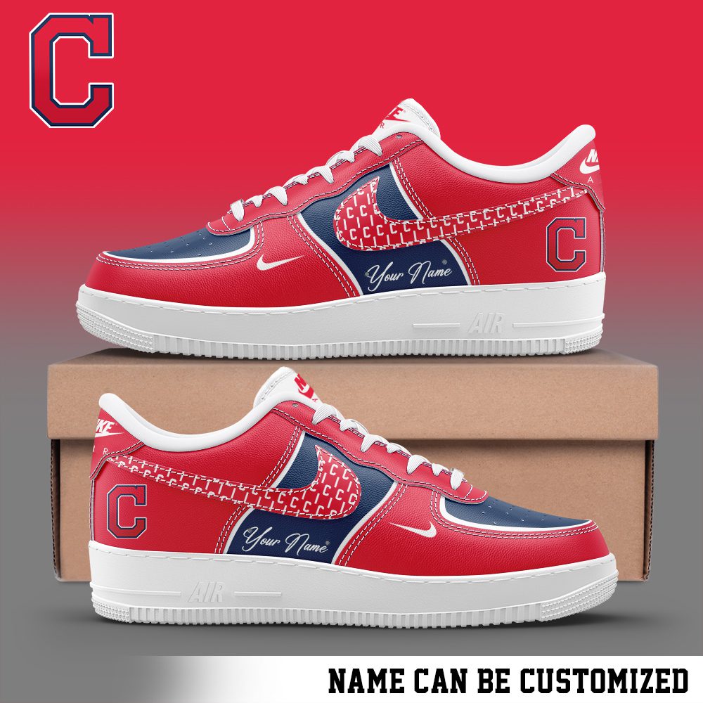 Cleveland Guardians Air Force 1 Low MLB Custom Name Sneakers For Women Men
