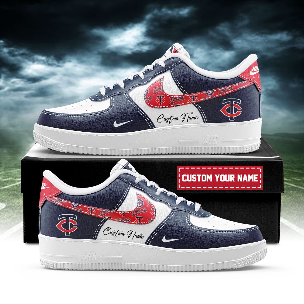 Minnesota Twins MLB Nike Air Force 1 Low Custom Name - Best Running Shoes 2025 For Fans