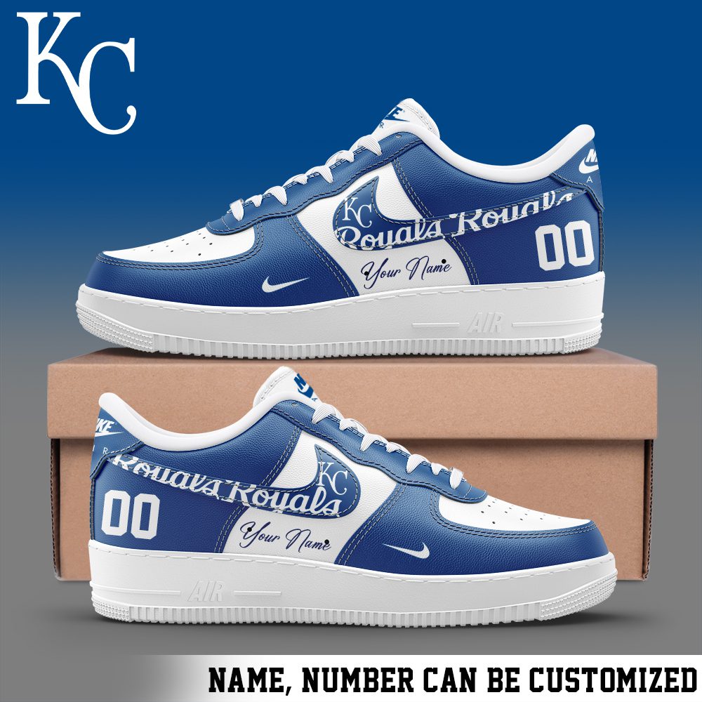 Kansas City Royals MLB Personalized Nike Air Force 1 Low Custom Name - Trendy Shoes For Men Women