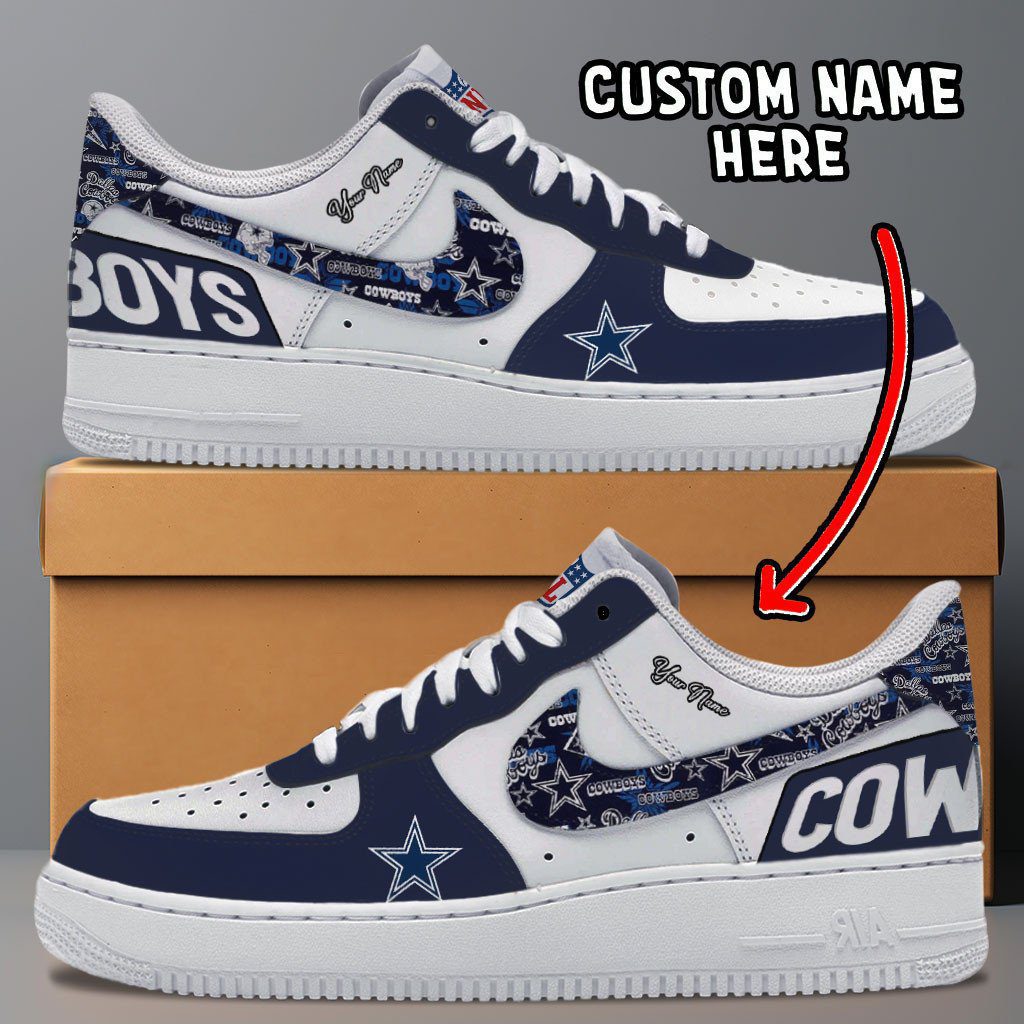 Dallas Cowboys NFL Personalized Air Force 1 Shoes - Stylish Casual Sneakers For Fans