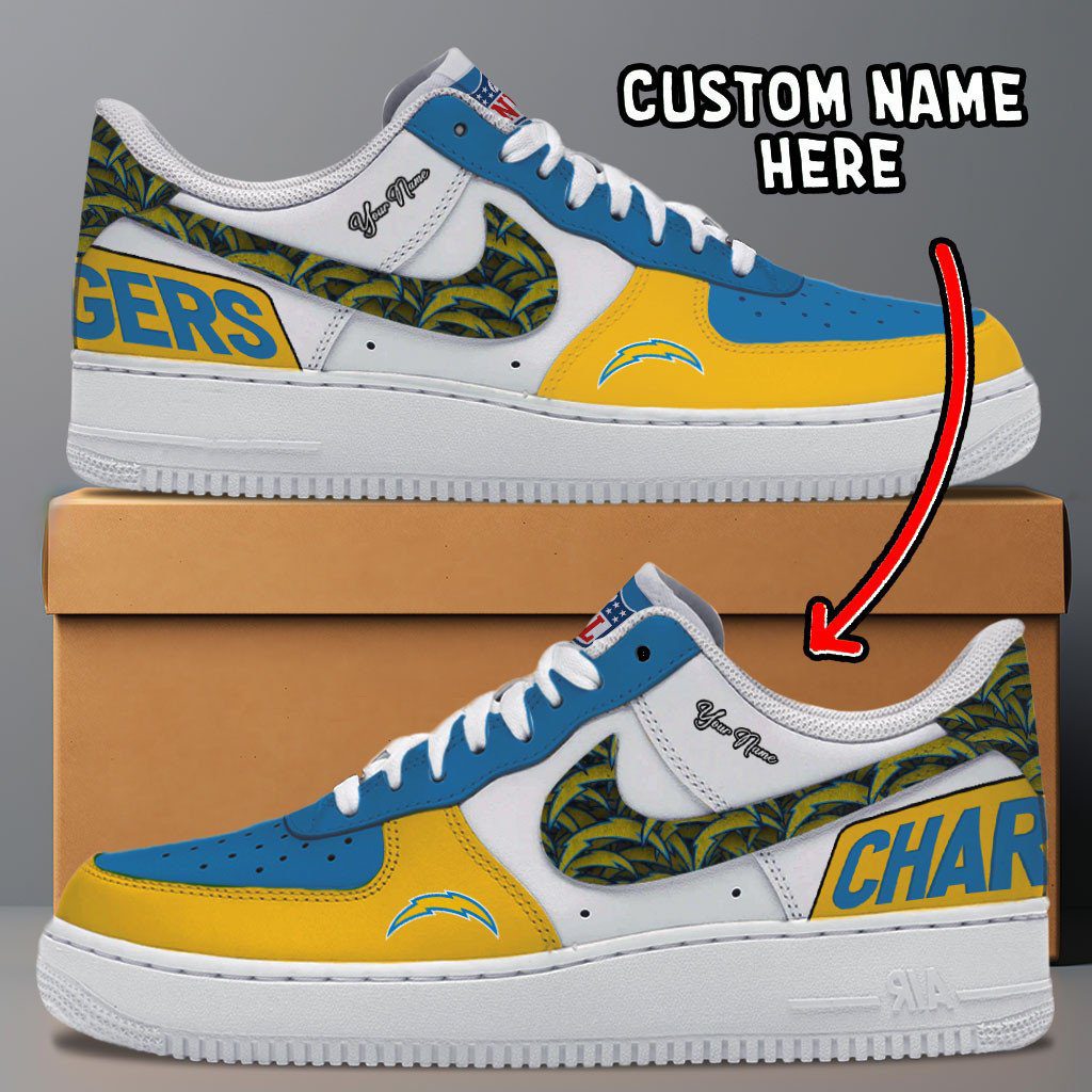 Los Angeles Chargers NFL Personalized Air Force 1 Shoes - Stylish Casual Sneakers For Fans