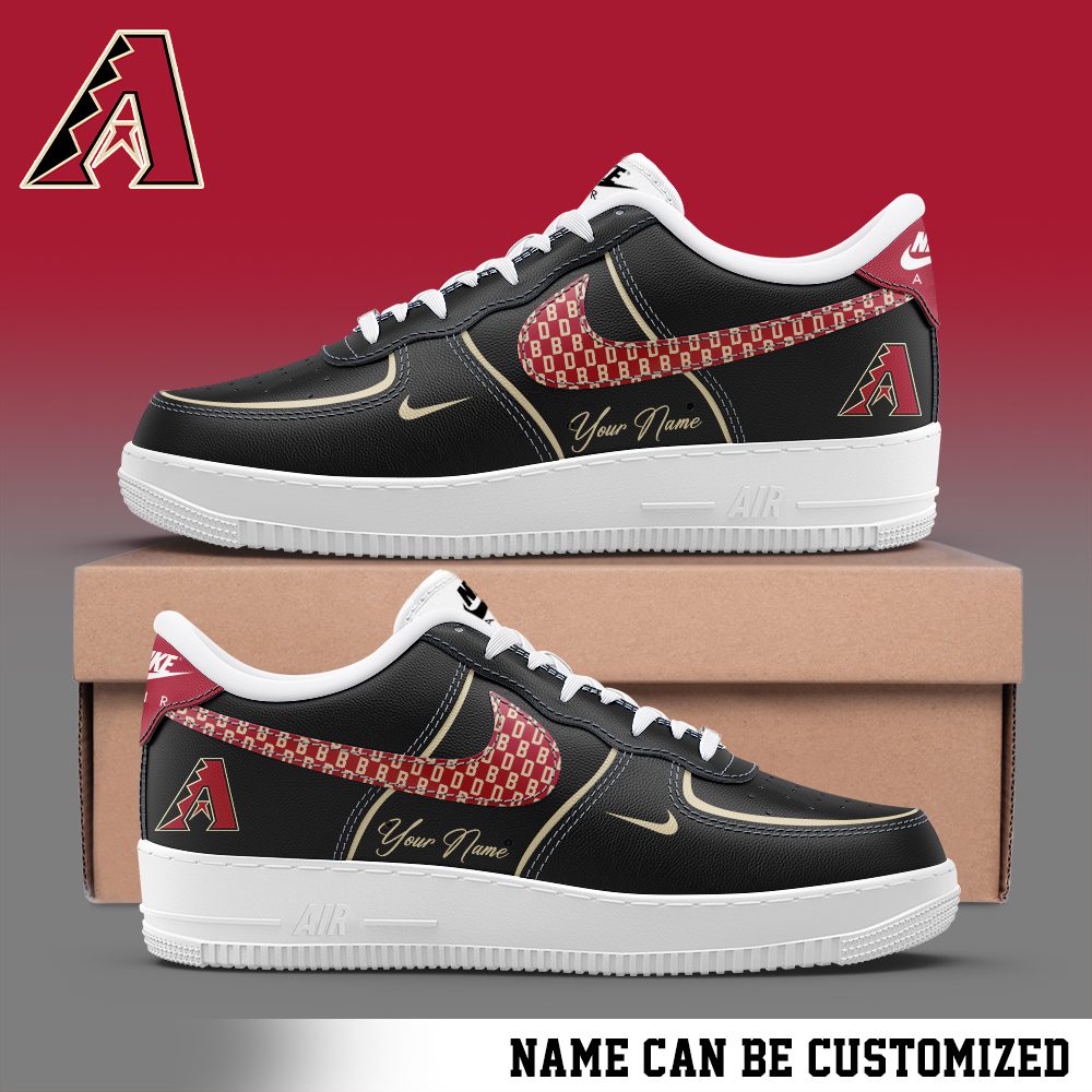 Arizona Diamondbacks Air Force 1 Low MLB Custom Name Sneakers For Women Men