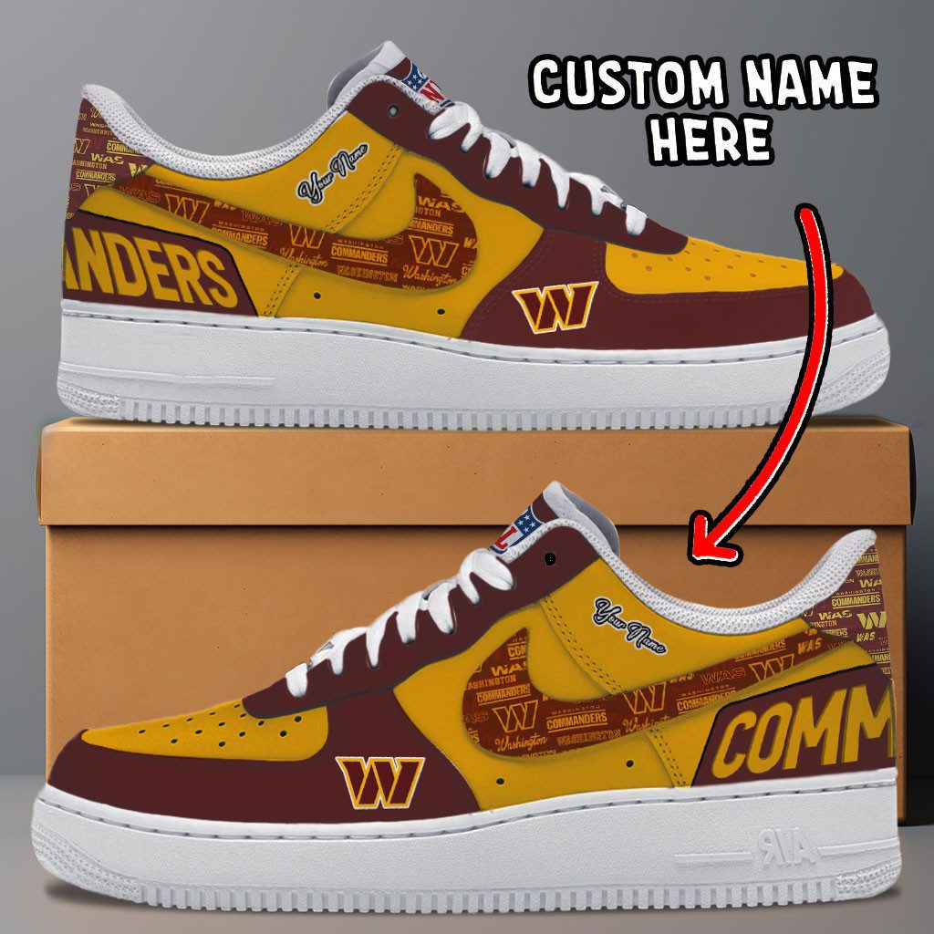 Washington Commanders NFL Personalized Air Force 1 Shoes - Stylish Casual Sneakers For Fans