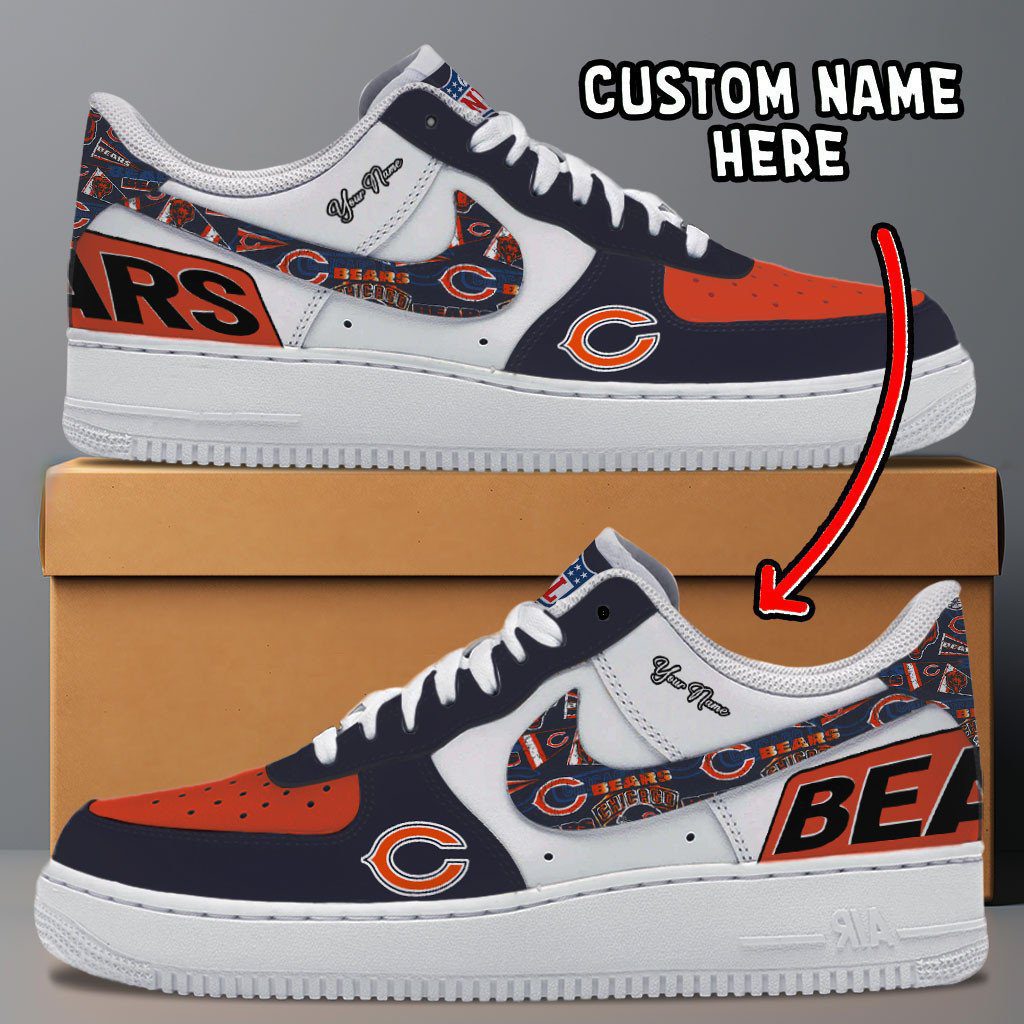 Chicago Bears NFL Personalized Air Force 1 Shoes - Stylish Casual Sneakers For Fans