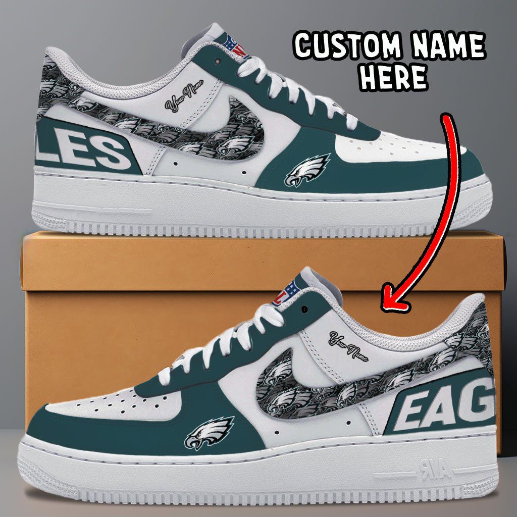 Philadelphia Eagles NFL Personalized Air Force 1 Shoes - Stylish Casual Sneakers For Fans