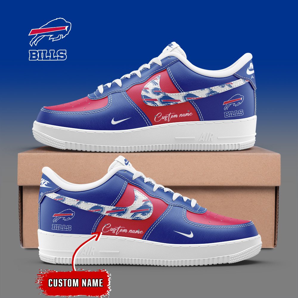 Buffalo Bills NFL Personalized Air Force 1 Custom Name Sneakers
