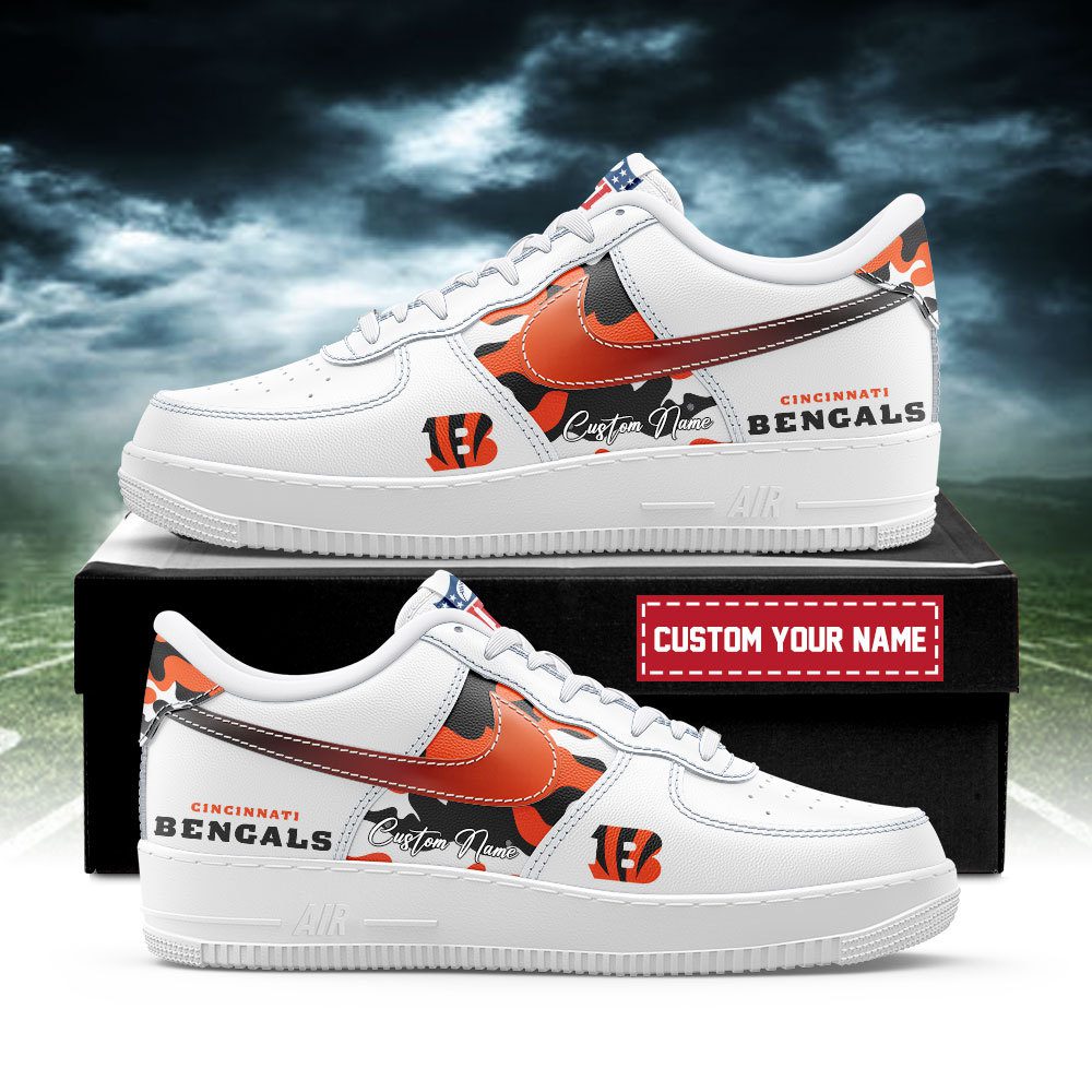 Cincinnati Bengals NFL Air Force 1 Sneakers Custom Name Trending Shoes For Fans