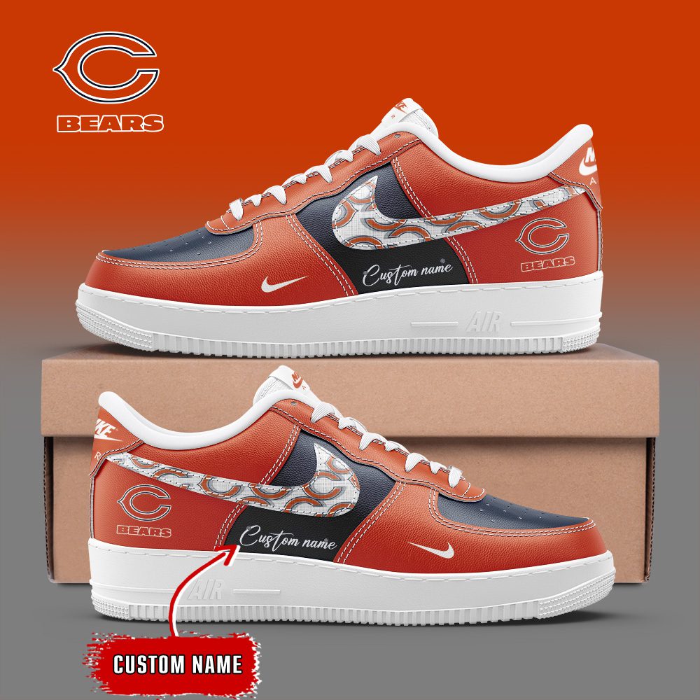 Chicago Bears NFL Personalized Air Force 1 Custom Name Sneakers