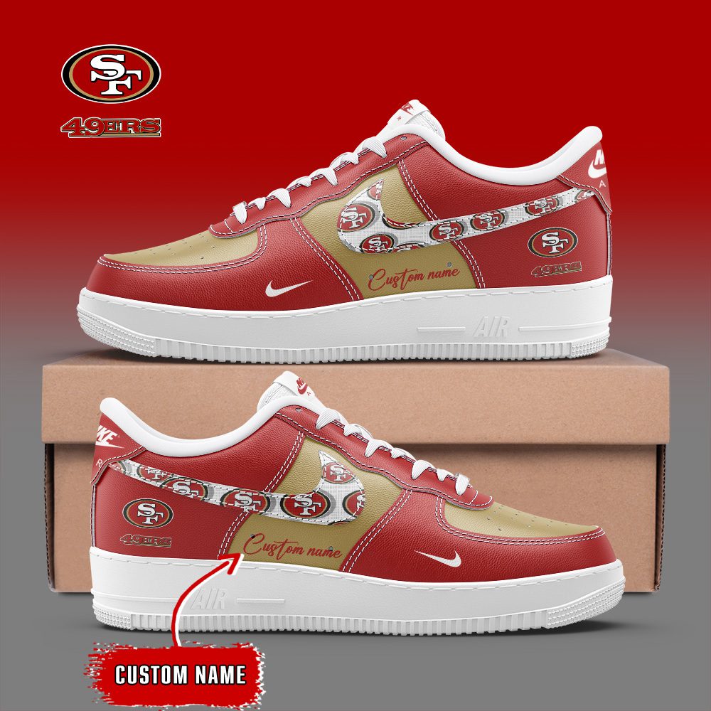 San Francisco 49ers NFL Personalized Air Force 1 Custom Name Sneakers