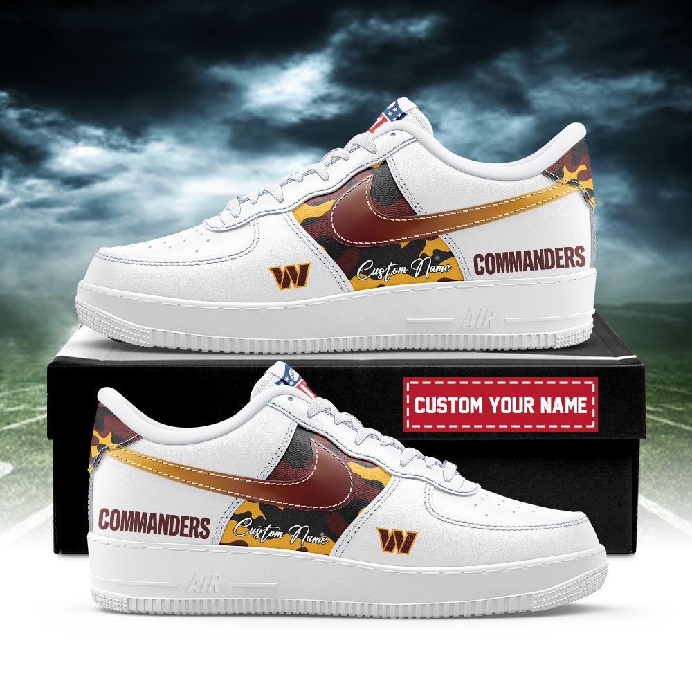 Washington Commanders NFL Air Force 1 Sneakers Custom Name Trending Shoes For Fans