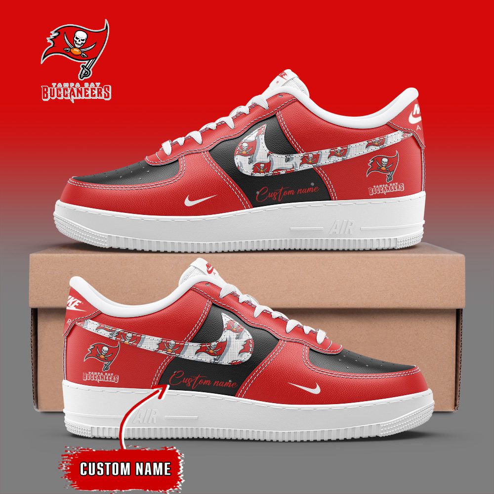 Tampa Bay Buccaneers NFL Personalized Air Force 1 Custom Name Sneakers