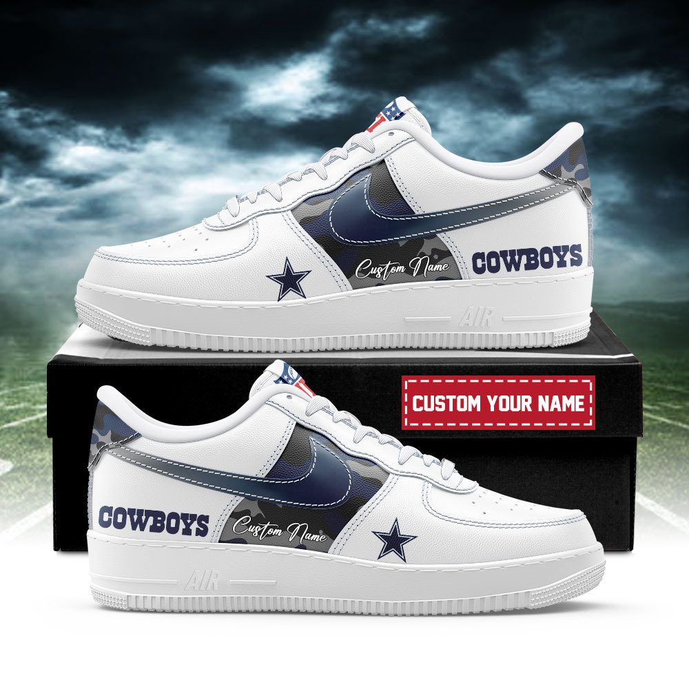 Dallas Cowboys NFL Air Force 1 Sneakers Custom Name Trending Shoes For Fans