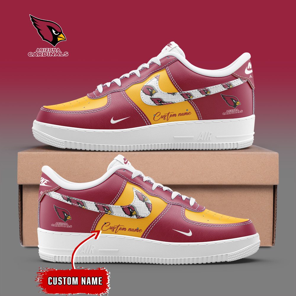 Arizona Cardinals NFL Personalized Air Force 1 Custom Name Sneakers
