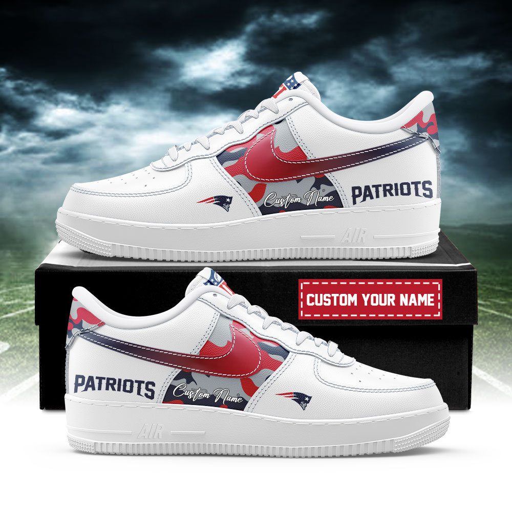 New England Patriots NFL Air Force 1 Sneakers Custom Name Trending Shoes For Fans