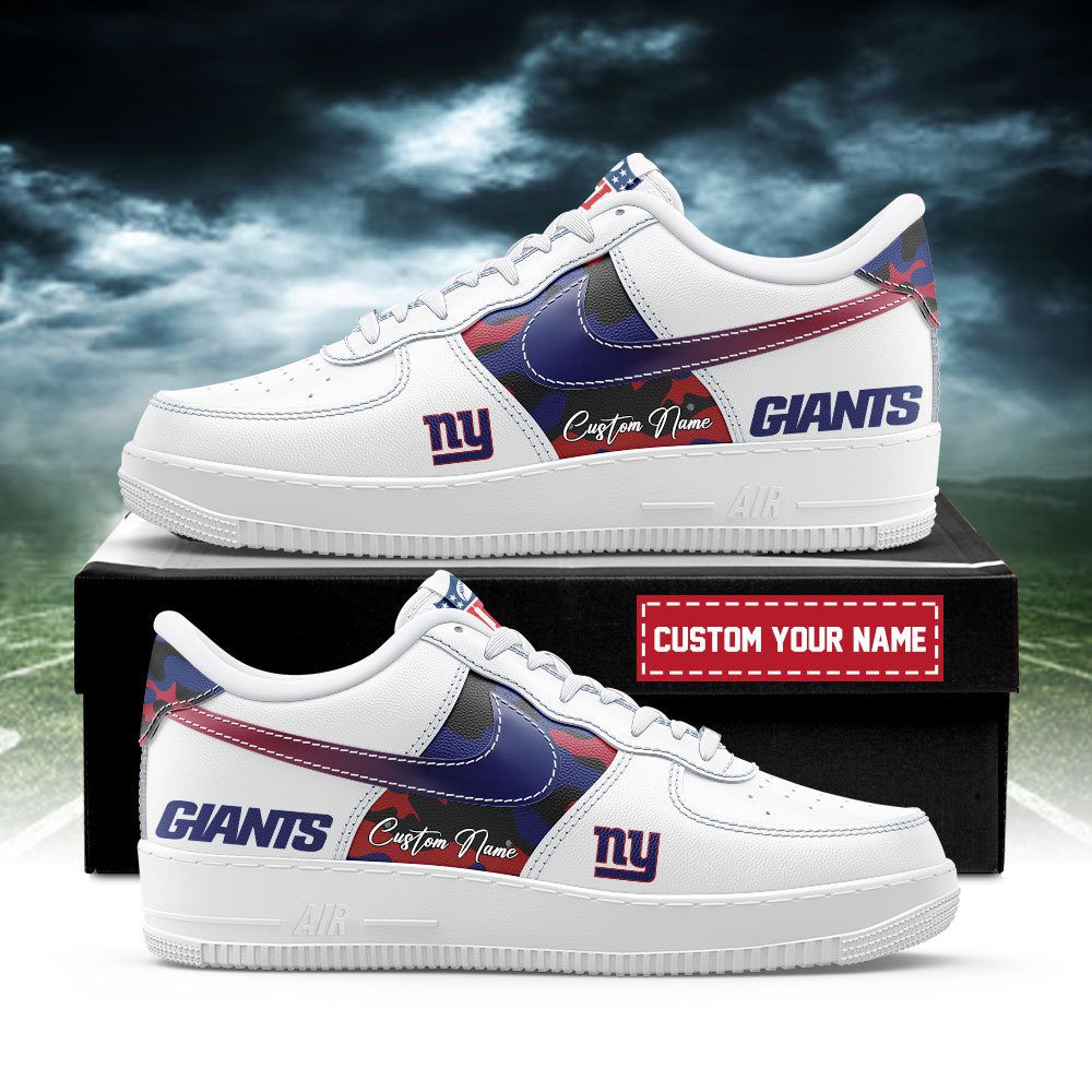 New York Giants NFL Air Force 1 Sneakers Custom Name Trending Shoes For Fans