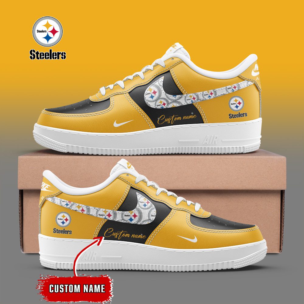 Pittsburgh Steelers NFL Personalized Air Force 1 Custom Name Sneakers