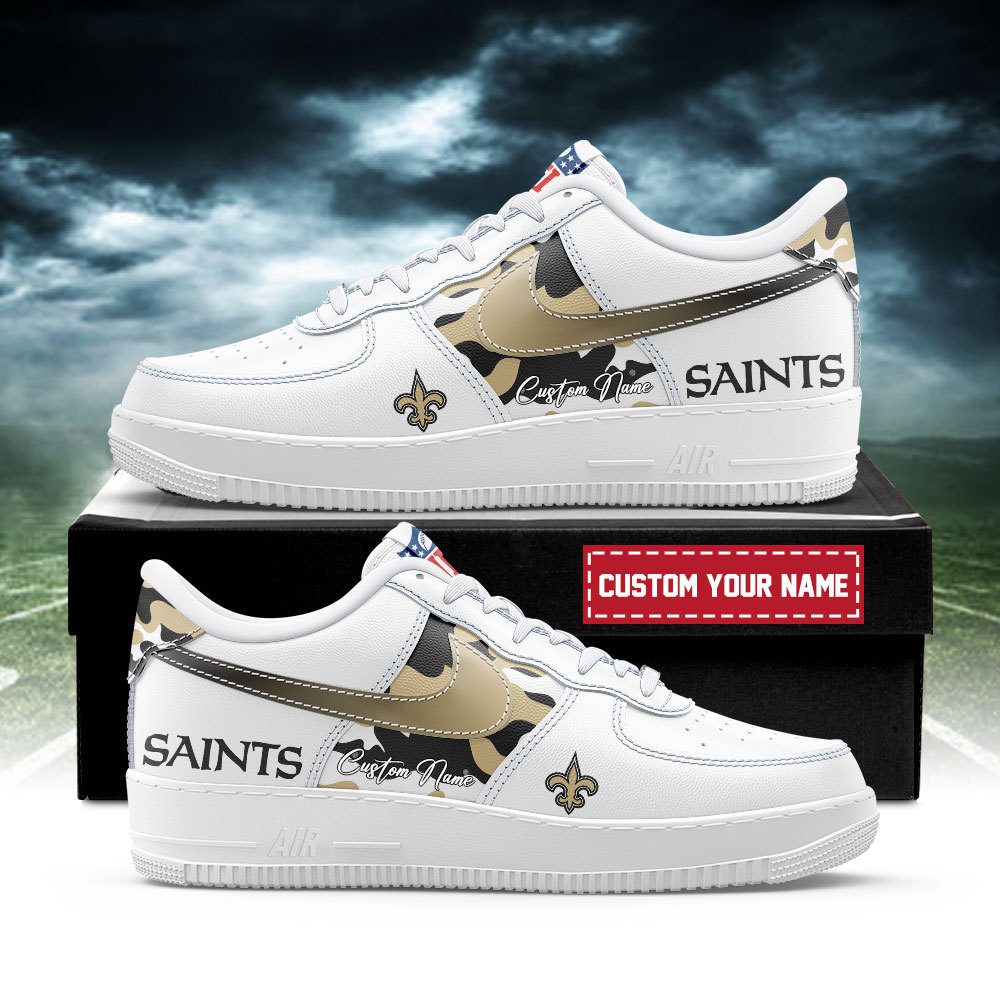 New Orleans Saints NFL Air Force 1 Sneakers Custom Name Trending Shoes For Fans