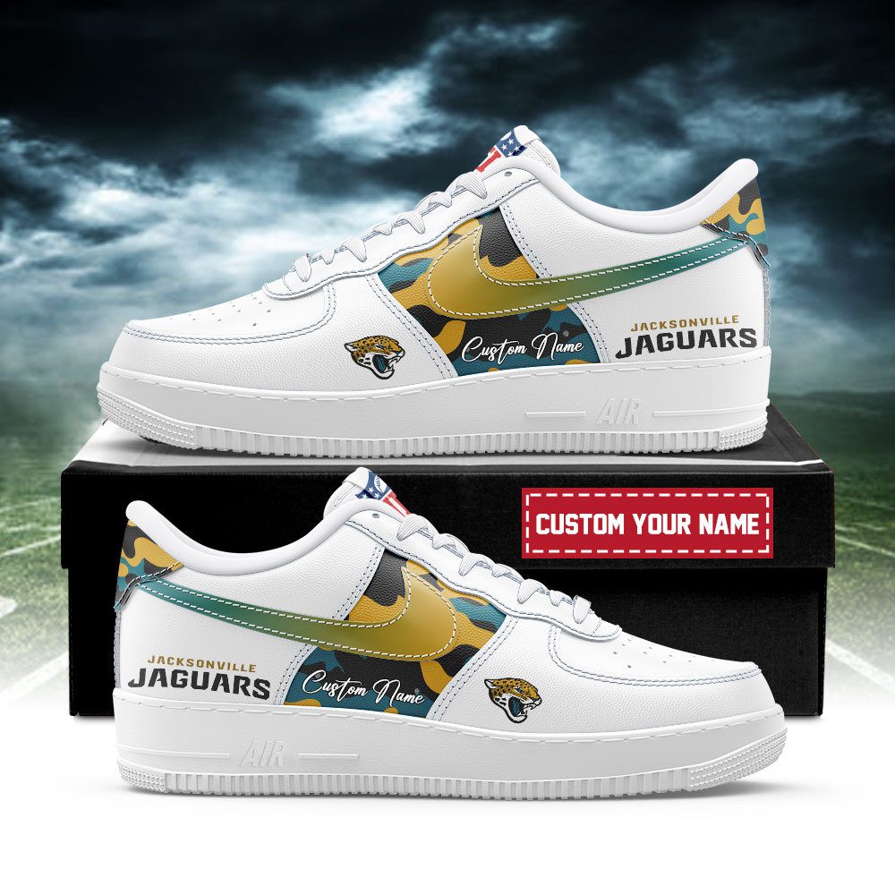 Jacksonville Jaguars NFL Air Force 1 Sneakers Custom Name Trending Shoes For Fans