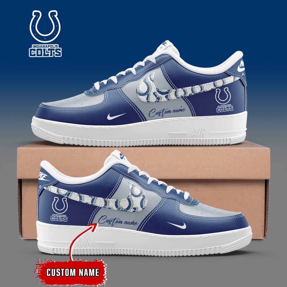 Indianapolis Colts NFL Personalized Air Force 1 Custom Name Sneakers
