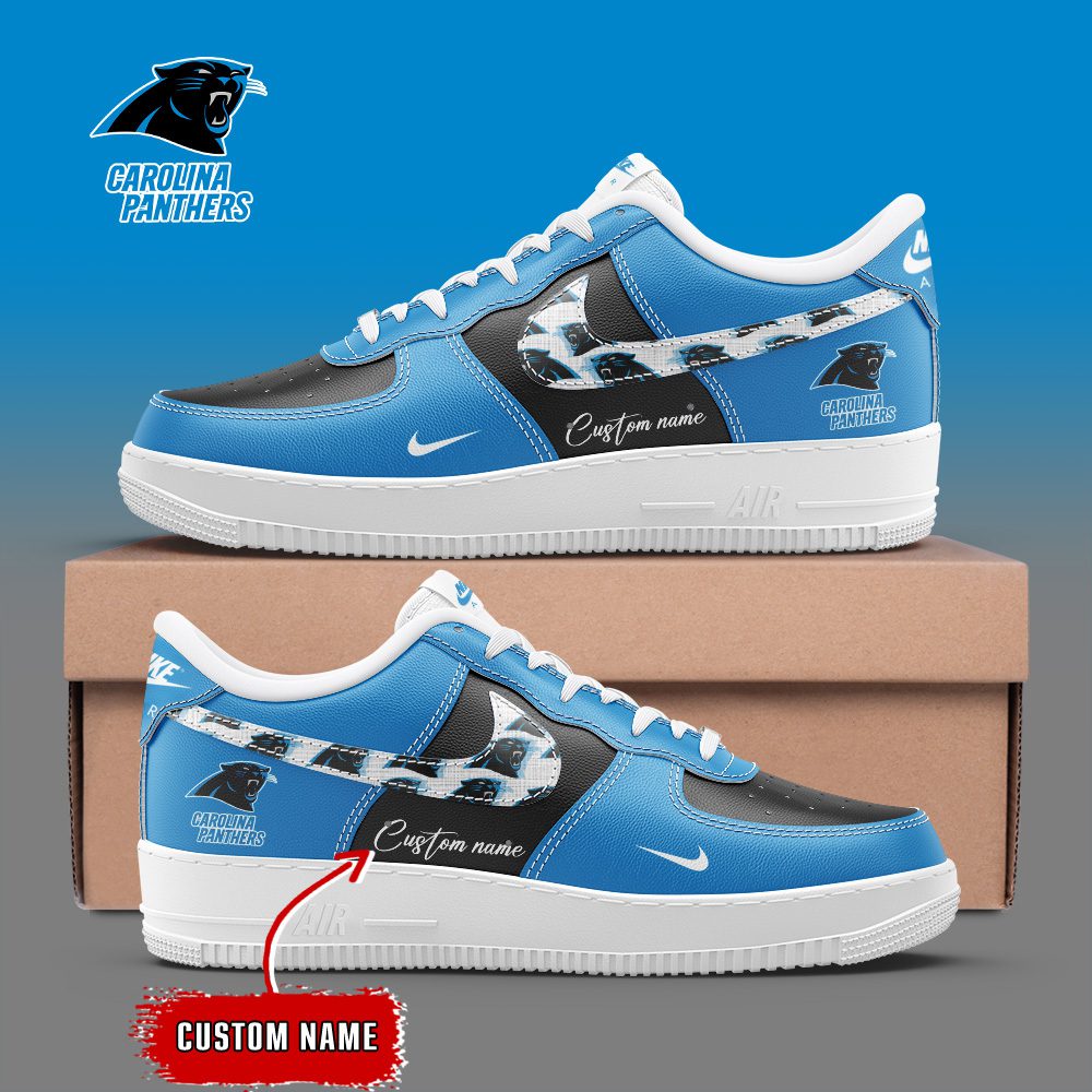 Carolina Panthers NFL Personalized Air Force 1 Custom Name Sneakers