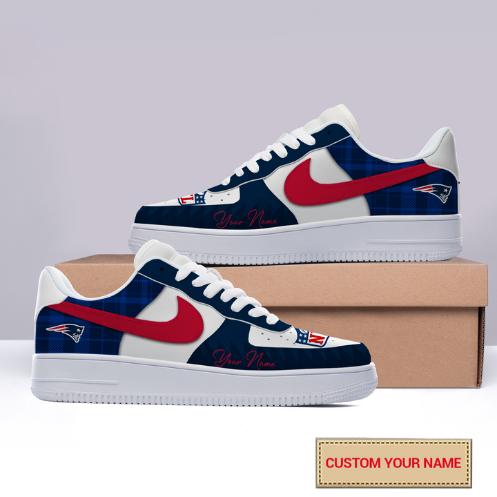 NFL New England Patriots AF1 Custom Name Sneaker For Sport Fan
