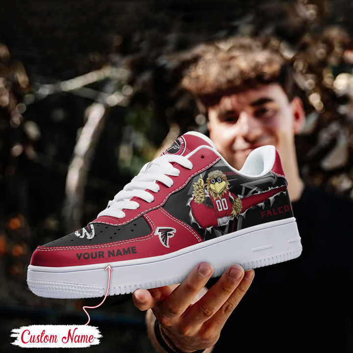NFL Atlanta Falcons Custom Name Air Force 1 Sneaker For Women Men