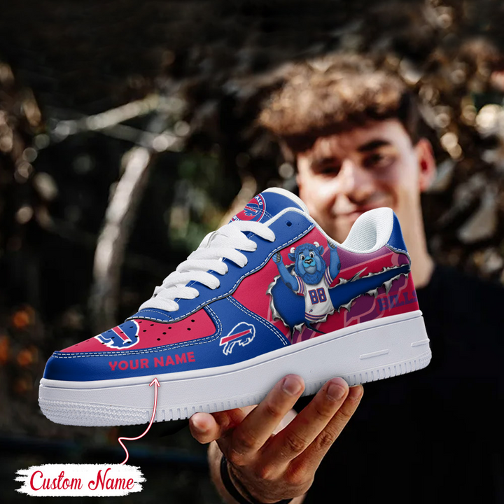 NFL Buffalo Bills Custom Name Air Force 1 Sneaker For Women Men