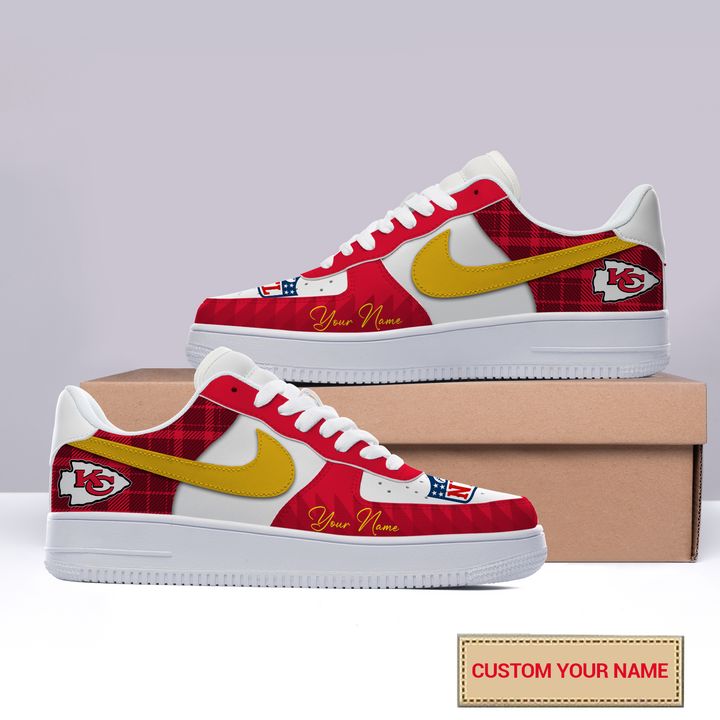 NFL Kansas City Chief AF1 Custom Name Sneaker For Sport Fan