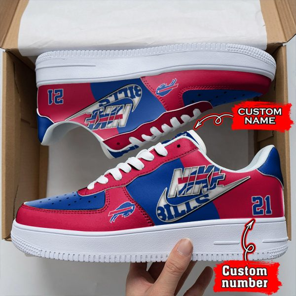 NFL Buffalo Bills Custom Name Number Air Force 1 Sneaker For Men And Women