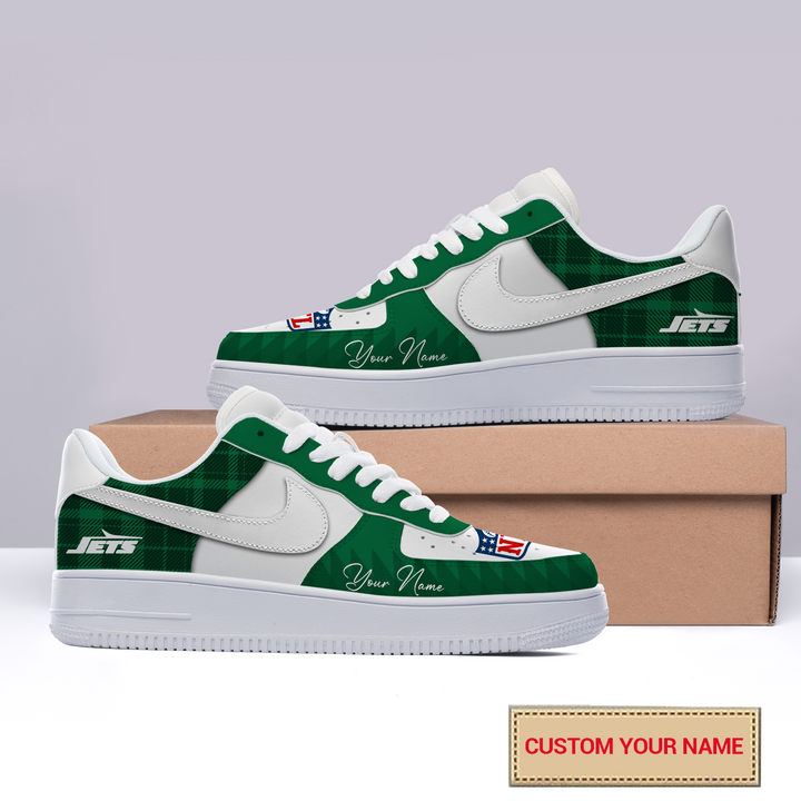NFL New York Jets AF1 Custom Name Sneaker For Sport Fan
