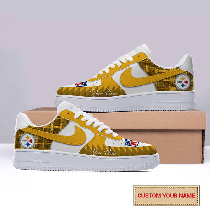 NFL Pittsburgh Steelers AF1 Custom Name Sneaker For Sport Fan