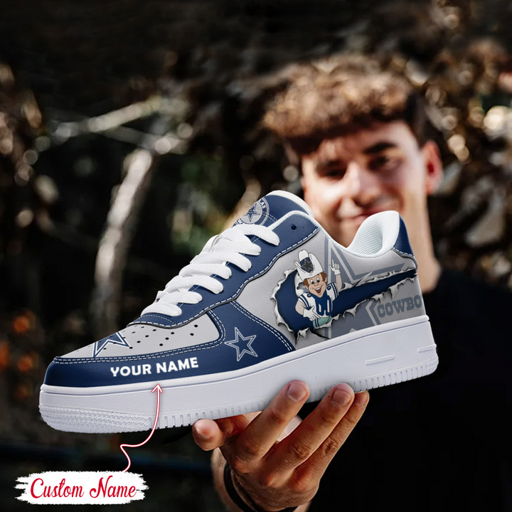 NFL Dallas Cowboys Custom Name Air Force 1 Sneaker For Women Men