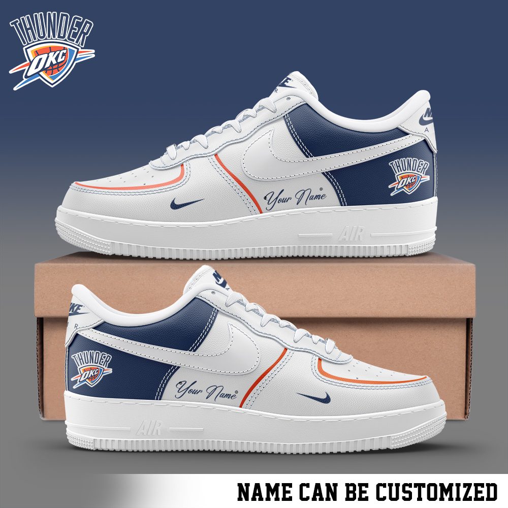 Oklahoma City Thunder NBA Custom Name AF1 Sneakers Limited Collection