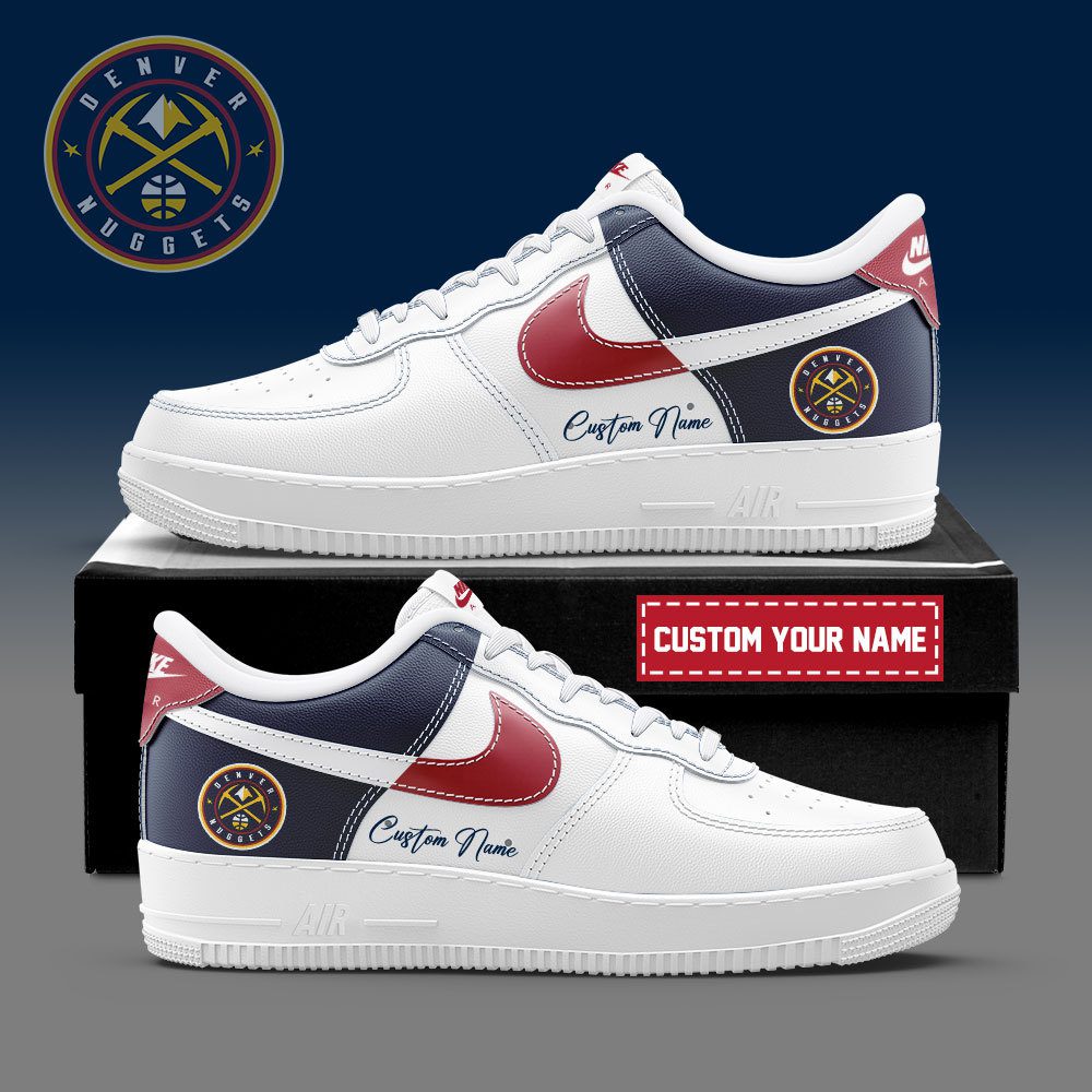 Denver Nuggets NBA Playoffs Custom Name AF1 Sneakers