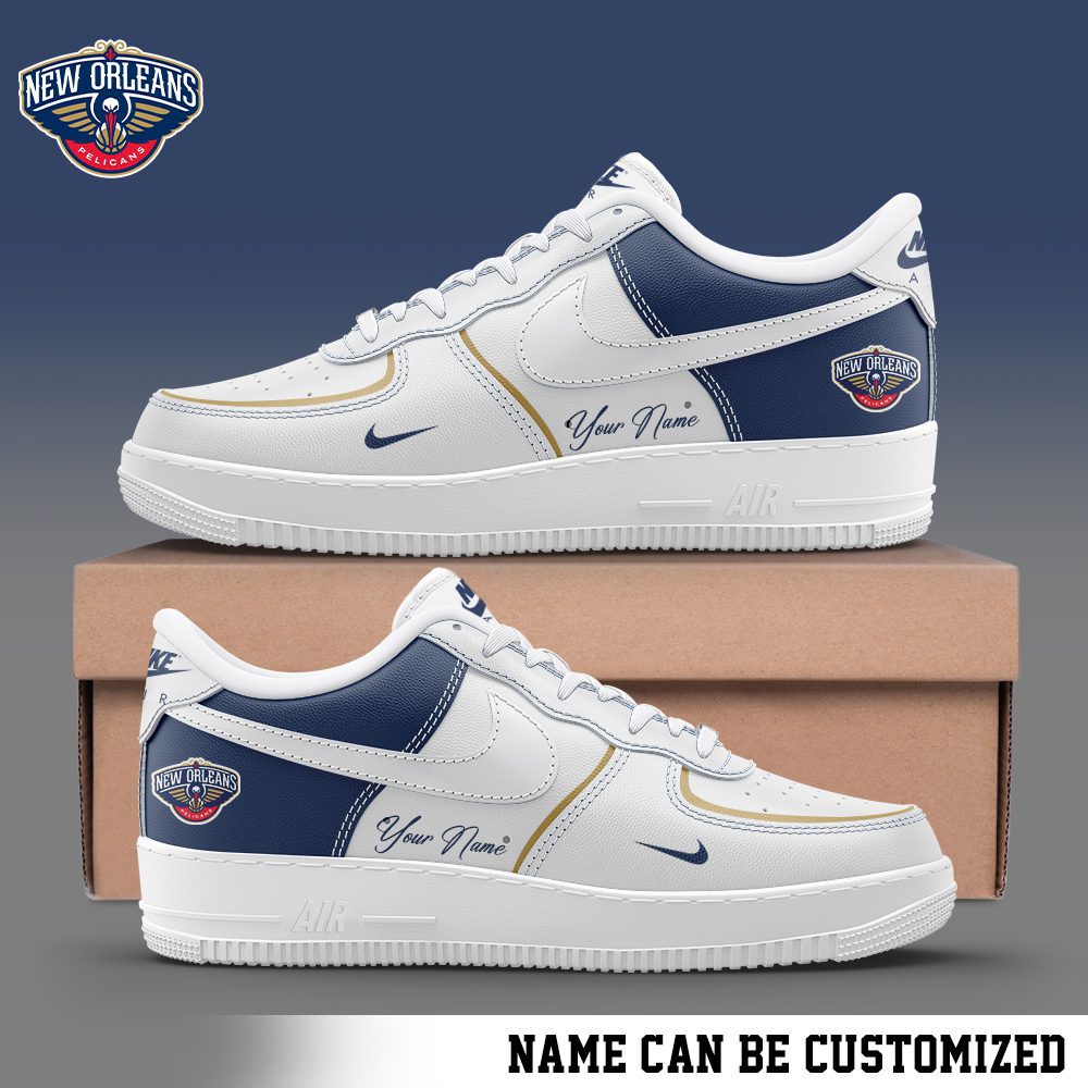 New Orleans Pelicans NBA Custom Name AF1 Sneakers Limited Collection