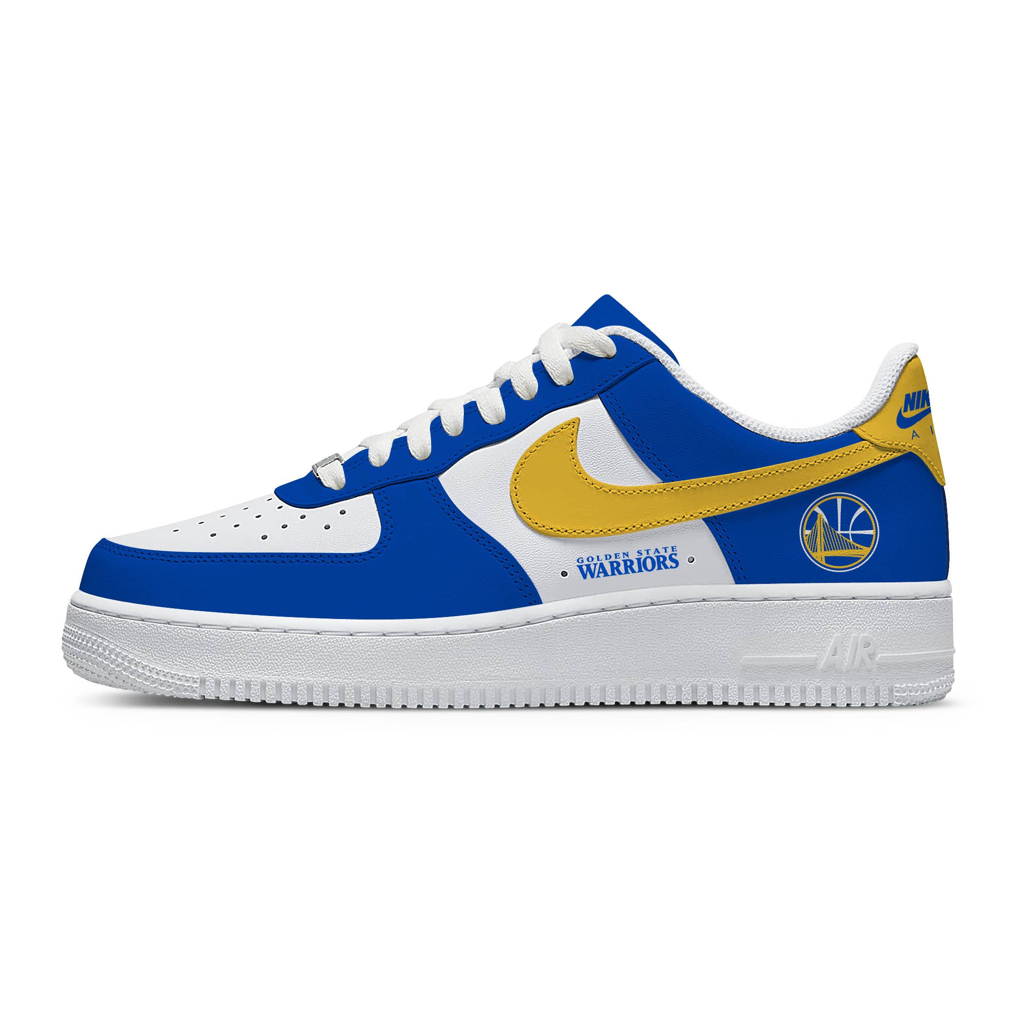 NBA Golden State Warriors Nike Air Force 1 Low Sneakers For Fan