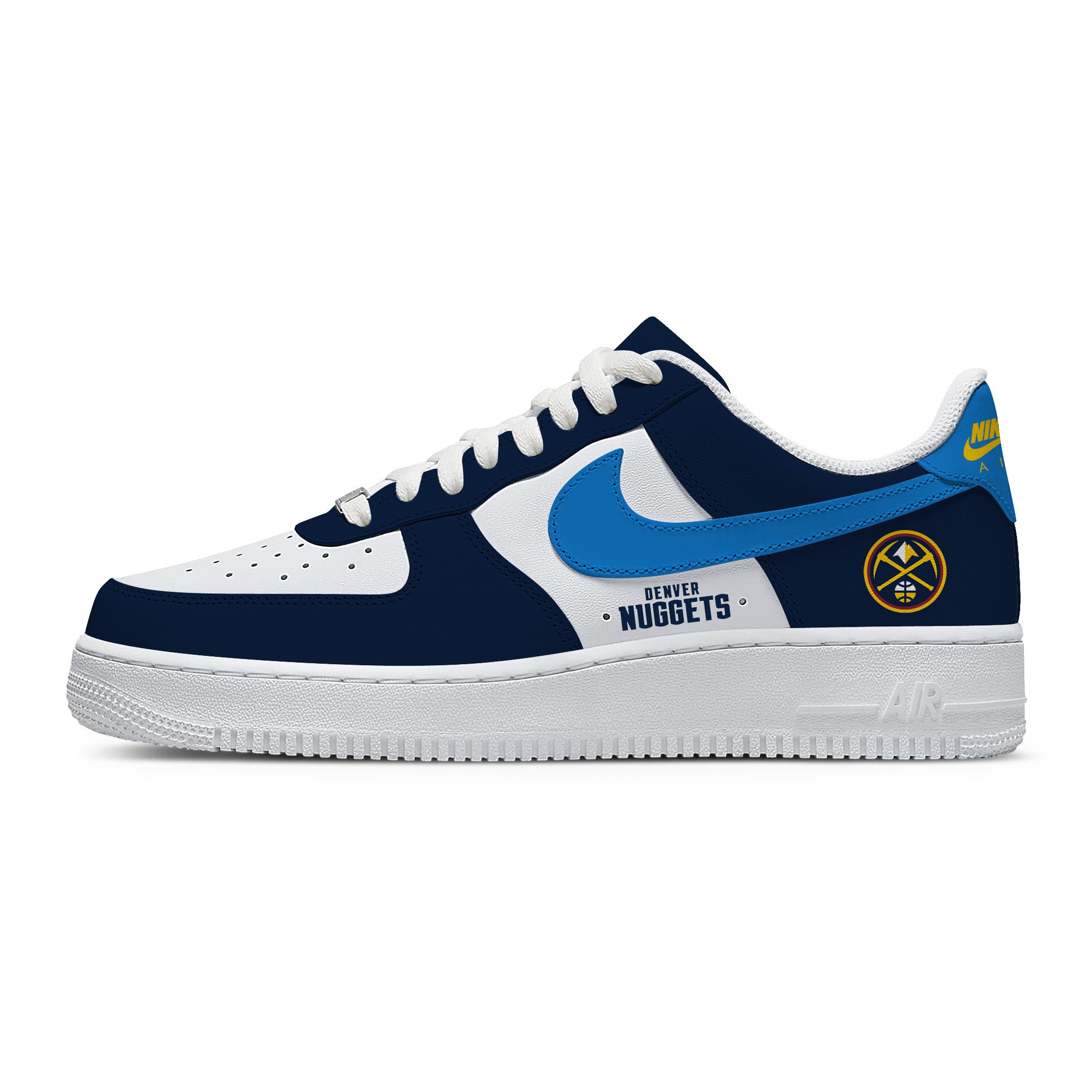 NBA Denver Nuggets Nike Air Force 1 Low Sneakers For Fan