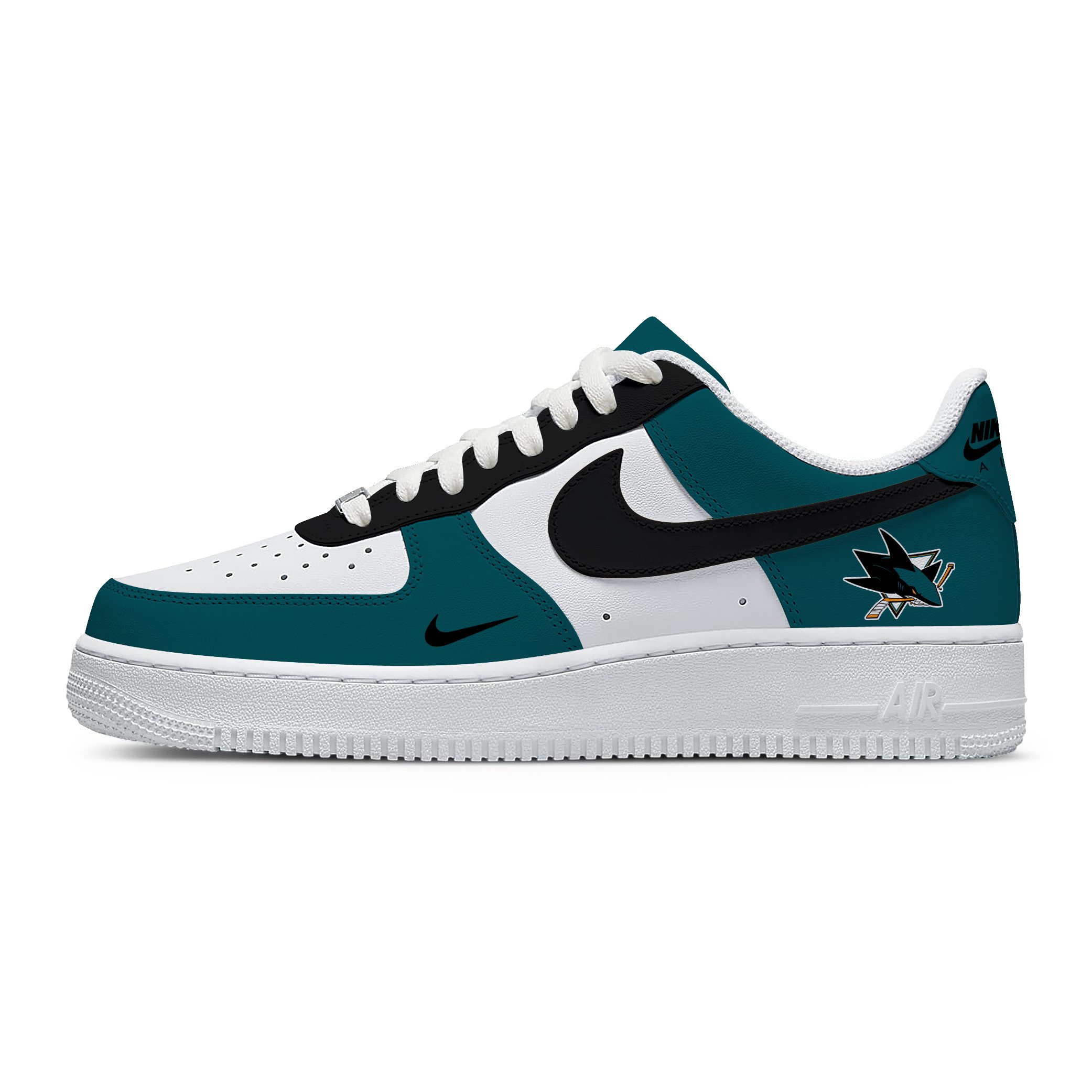 NHL San Jose Sharks AF1 Stylish Casual Sneakers For Men Women For Fan