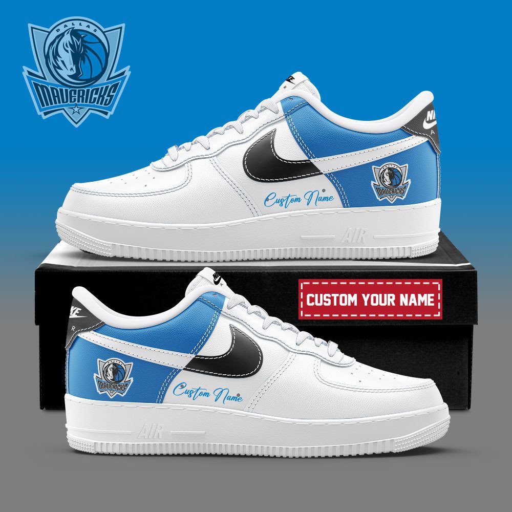 Dallas Mavericks NBA Playoffs Custom Name AF1 Sneakers